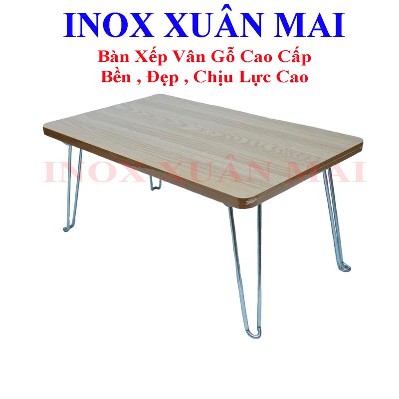 Bàn xếp gấp gọn học sinh vân gỗ cao cấp Xuân Mai