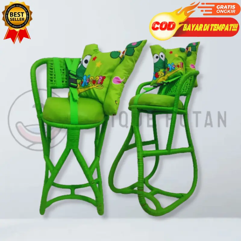 Kursi Boncengan Anak Motor Matic Rotan Mulus Free Sabuk dan Bantal Stang 8