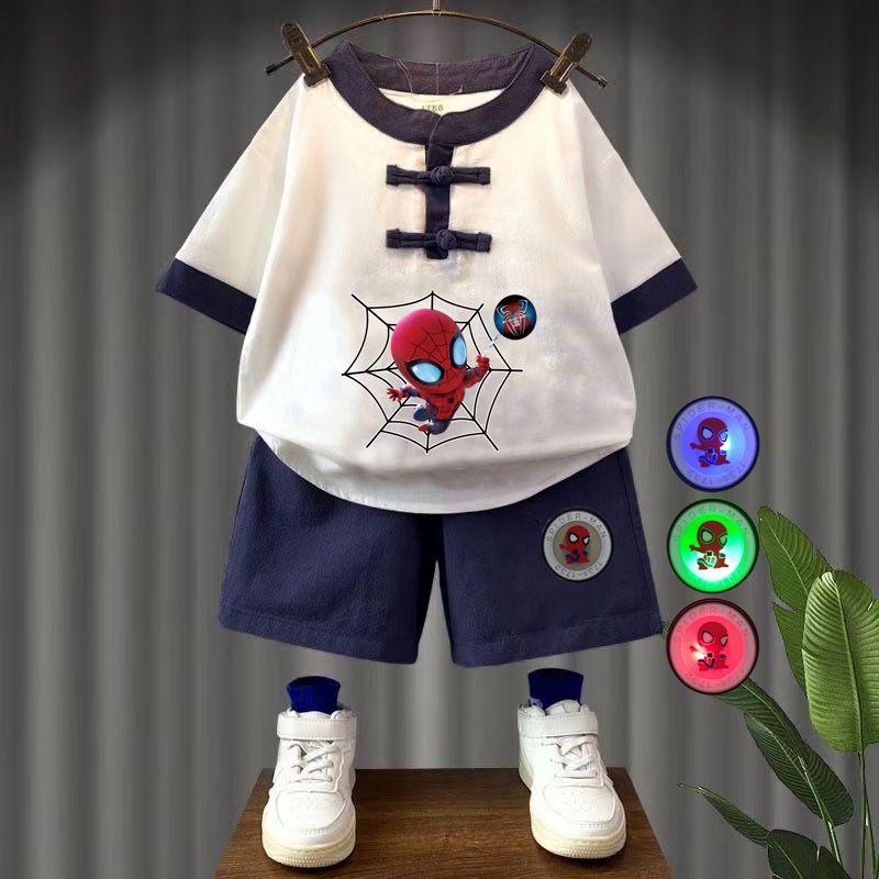Product Introduction of Boy Han Chinese Clothing Suits Baby Luminous Two-Piece Pants Red CNY New Year Clothes Chinese Style Tang Suit 16