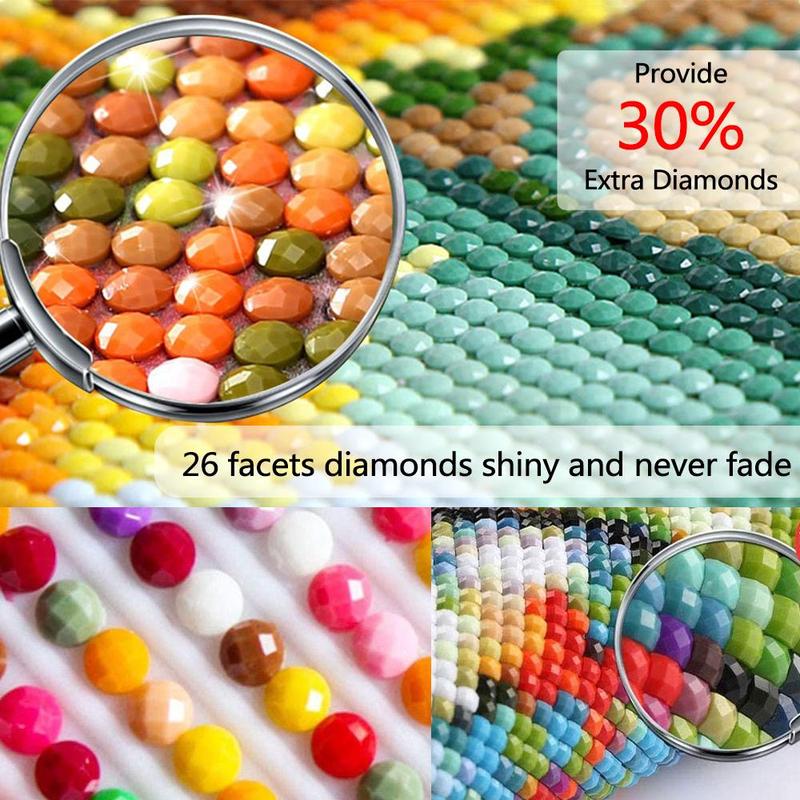 Product Introduction of Flower & Waterfall Pattern Diamond Arts Colorful Painting Kit without Frame, 5D Landscape Scenery DIY Diamond Art Picture for Beginner, Decorative Home Decor 17