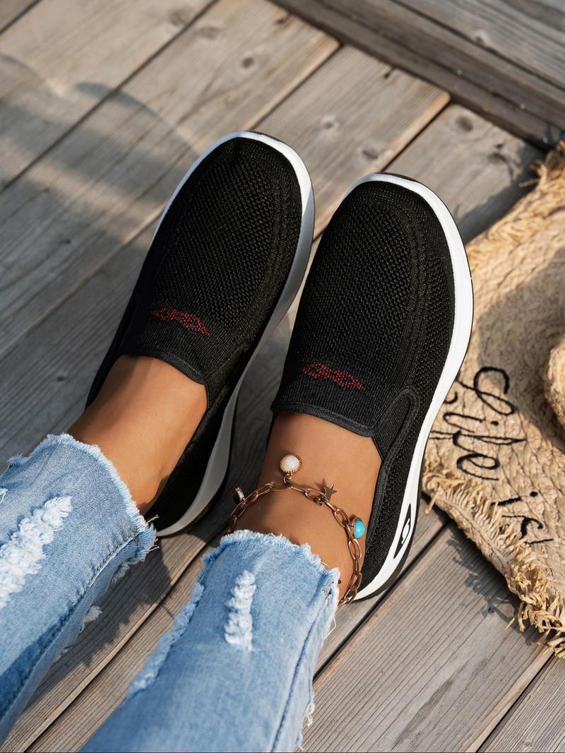Product Introduction of Women's Mesh Breathable Lightweight Slip on Shoes, Casual Comfortable Low Top Shoes, All-match Commuter Shoes for Work & Daily Wear 14