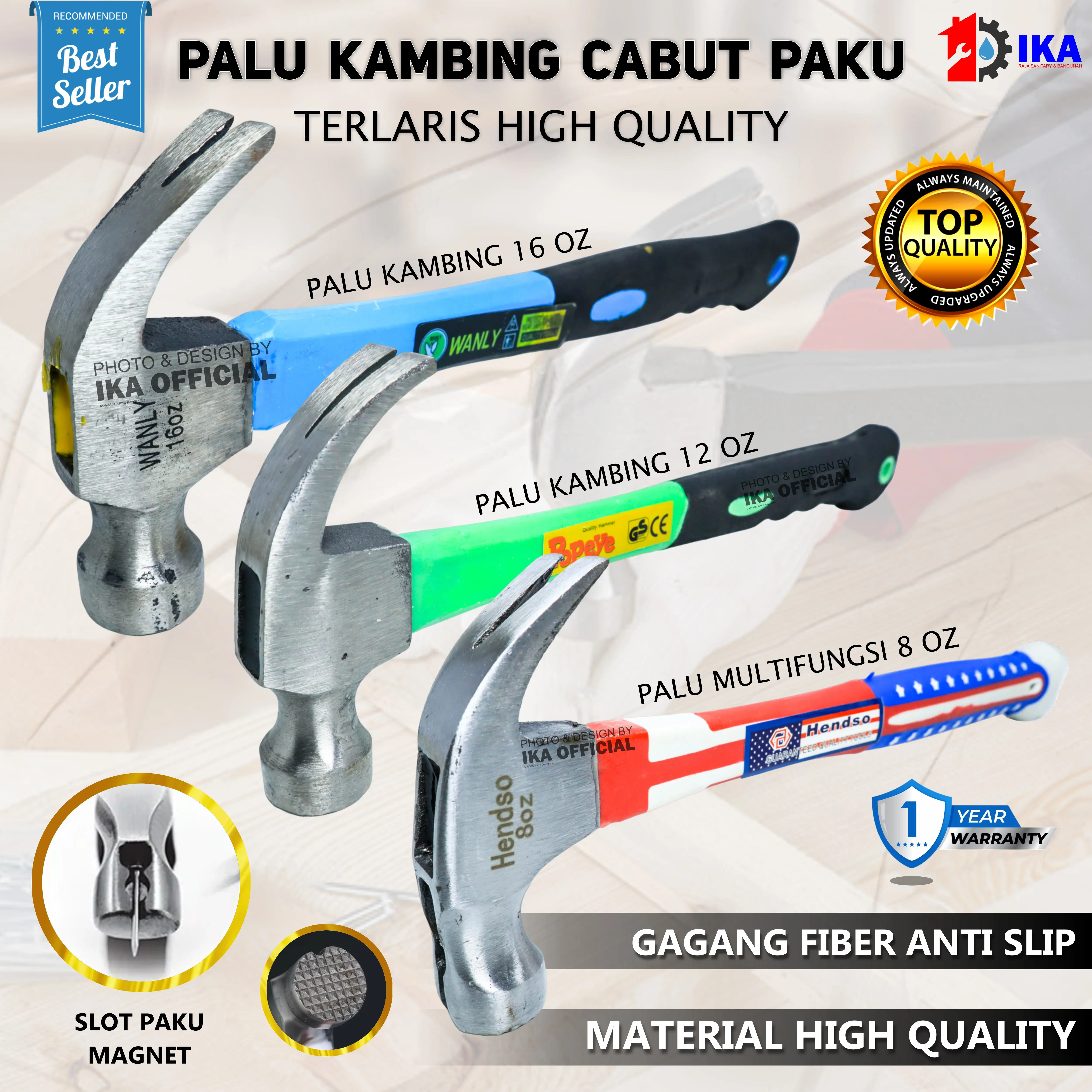 Palu Kambing Claw Hammer Palu Martil Cungkil Paku Mini Claw Hammer/ Palu Kambing Steel/Alat Perkakas