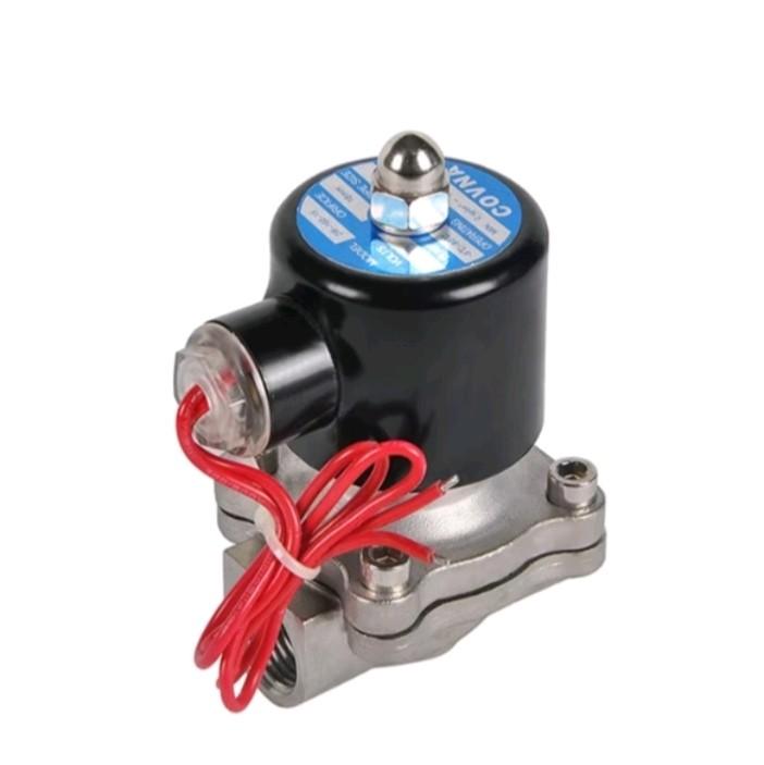 Van điện từ (van hít) bằng thép không gỉ thường đóng ren 21 27 34 điện 220v 2