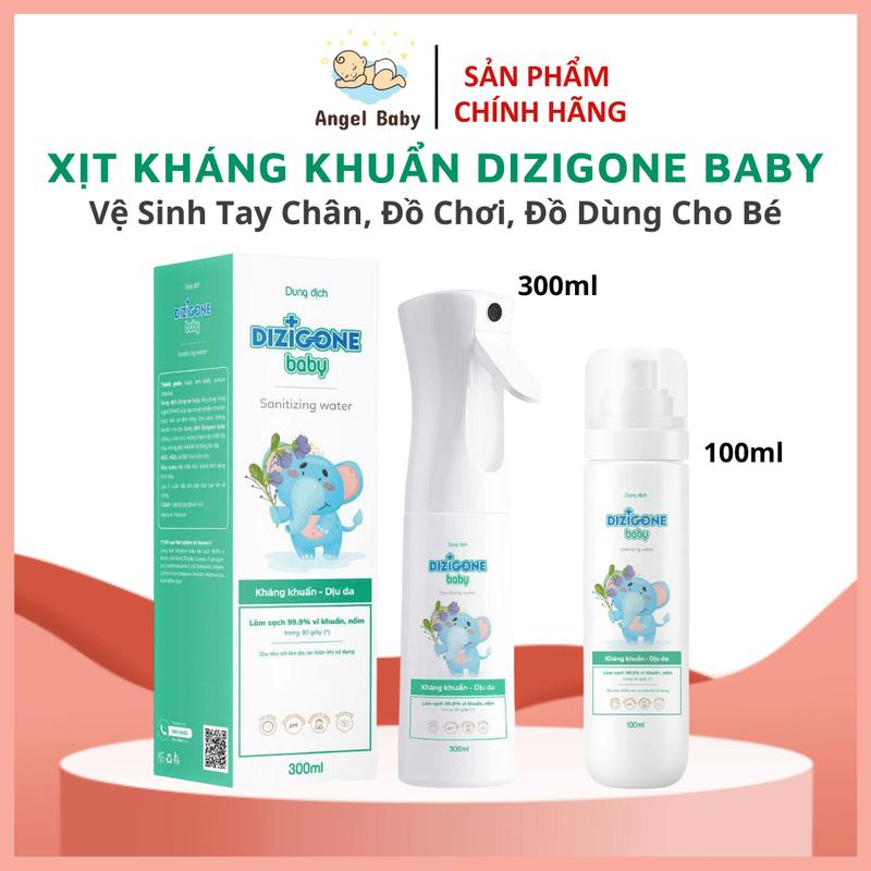 Xịt kháng khuẩn Dizigone Baby chính hãng hỗ trợ vệ sinh tay chân, đồ chơi, đồ dùng phòng bệnh cho bé