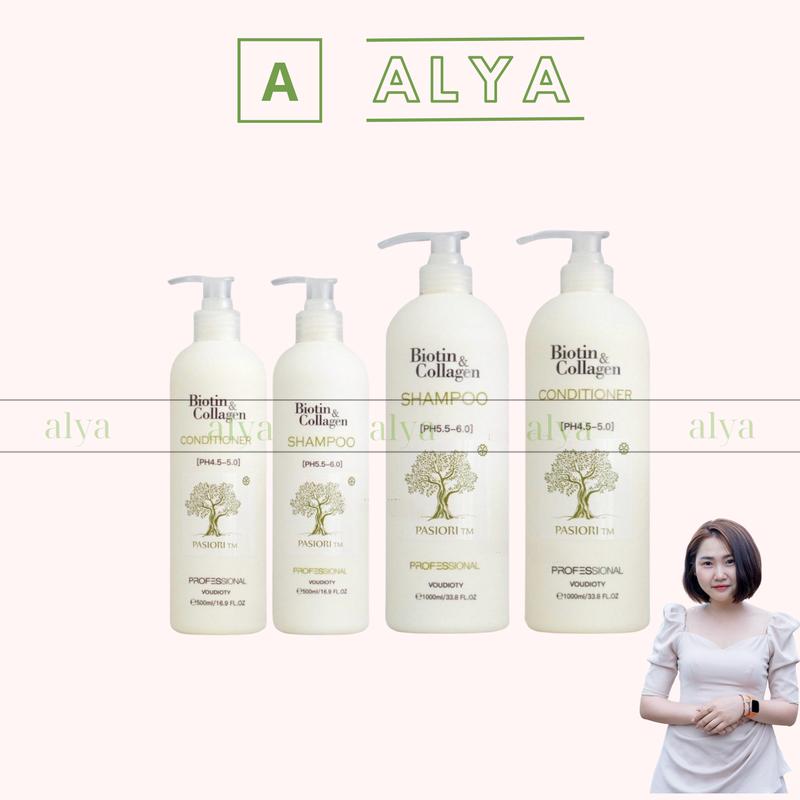 Cặp Dầu Gội Xả Biotin Collagen Trắng | Giảm Rụng Tóc,Phục Hồi Tóc Khô Xơ, Hư Tổn.Women Tea Trà