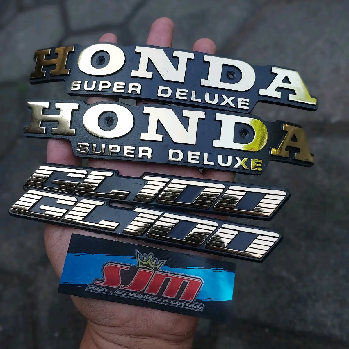 Emblem Set Tangki Kempol GL 100 GL 125