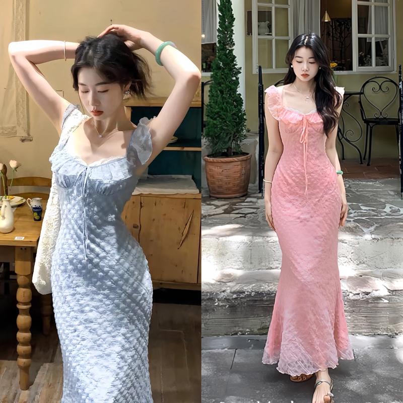 Đầm Maxi Ôm Body Dáng Đuôi Cá Tay Cánh Tiên HH88 HaLuu Store Nữ Dress Women