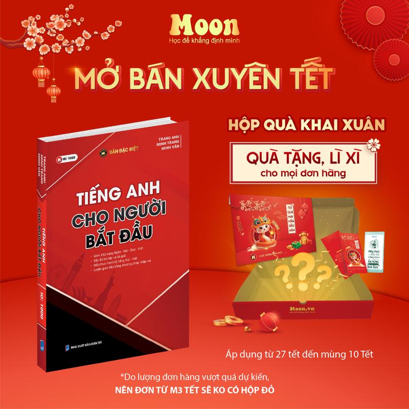 Sách học tiếng anh cho người mất gốc cô Trang Anh - Moonbook