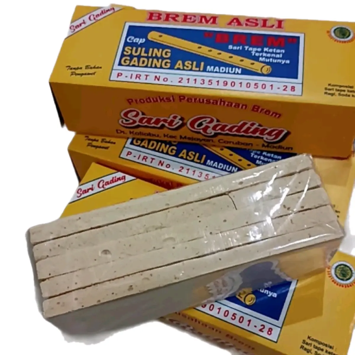 Brem Original Khas Madiun Isi 5 Batang Cap Suling Gading Asli Alami Rendah gula Organik Food