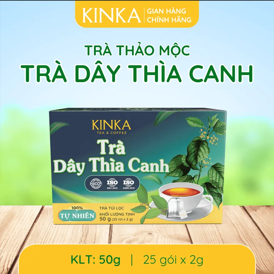 KINKA Trà Thảo Mộc Thiên Nhiên Dây Thìa Canh 2gx25  gói