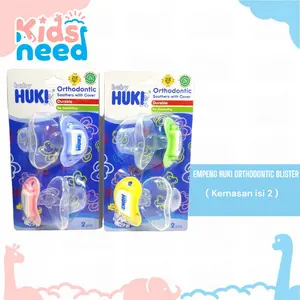 Empeng Bayi HUKI Orthodontic Deluxe Blister Kemasan 2pcs Pacifier Pink