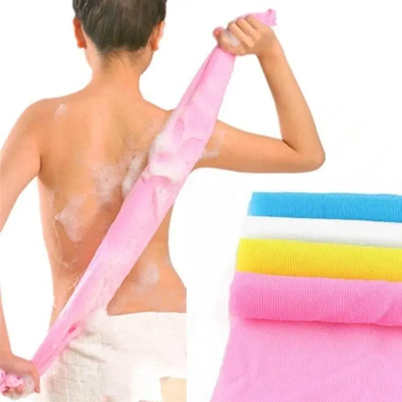 Beauty Skin Exfoliating Cloth Washcloth Japanese Body Wash Towel Nylon Bath Towel Skin Polishing Towel Body Back Scrubber Tool Accessory Light Shower Personal