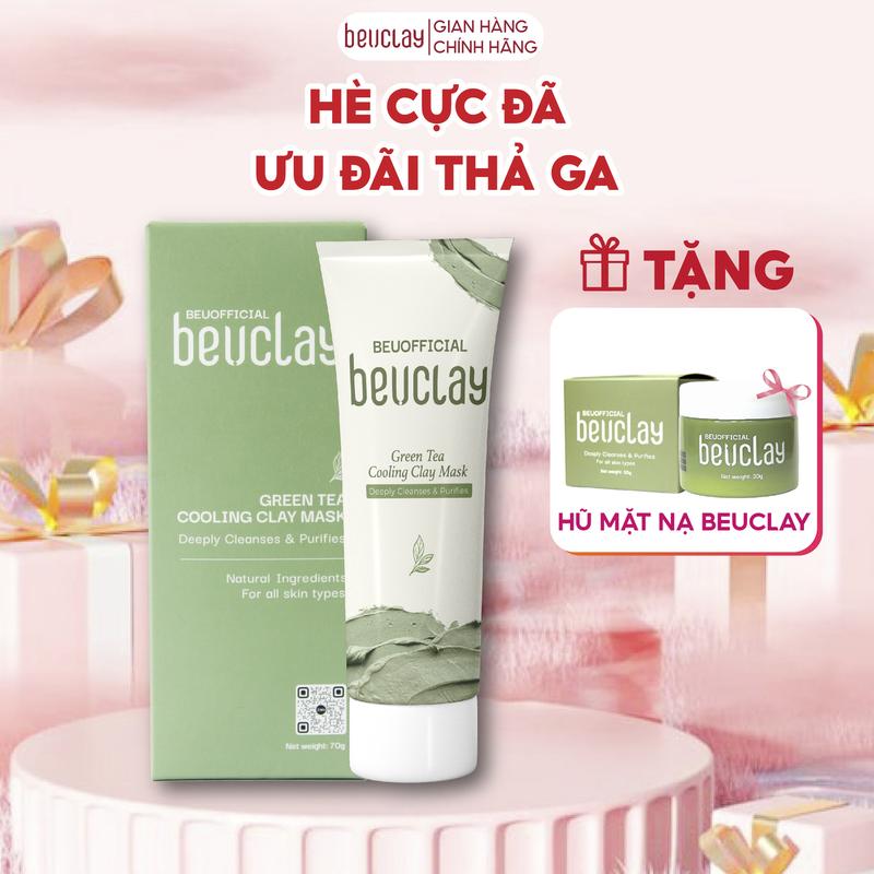 [ ĐỘC QUYỀN LIVESTREAM ] Tặng Ngay BEUCLAY Mặt Nạ Hũ 30g Khi Mua BEUCLAY Mặt Nạ Đất Sét Nam Nữ Dạng Tuýp 70g, Hỗ Trợ Lấy Đi Tế Bào Chết, Giảm Thiểu Dầu Thừa - MNQL1103 Skincare