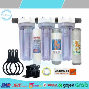 PAKET   3 TAHAP BAU KOTOR KUNING KERUH PAM DEVELOPER APARTEMEN RUSUN MINIMALIS - CARTRIDGE SEDIMEN GAC CTO Set Filter Air