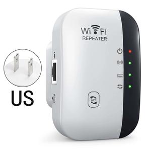 USプラグ対応、300Mbpsの家庭用ワイヤレスWi‑Fi信号ブースター、2.4GHz範囲拡張器、802.11n規格、LEDステータスライト4個、家庭用ネットワークアンプ