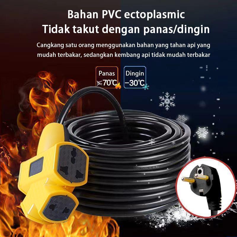 3600W Extension Cord Extra-long Plug-in Strip 10M/20M/30M Electric Vehicle Charging Extension Wire Universal Outlet 6 Gang Power Extension Cord Socket stop  kontak