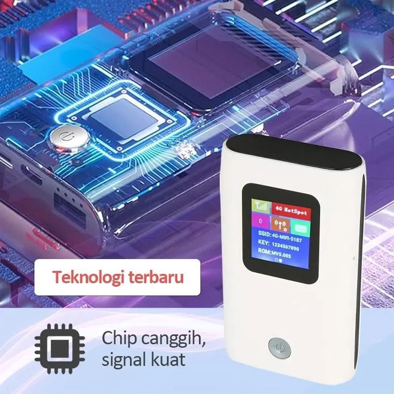 Hi-Net Modem Wifi 4G LTE dengan bank daya 6000mAh wifi portabel Charger Putih 5