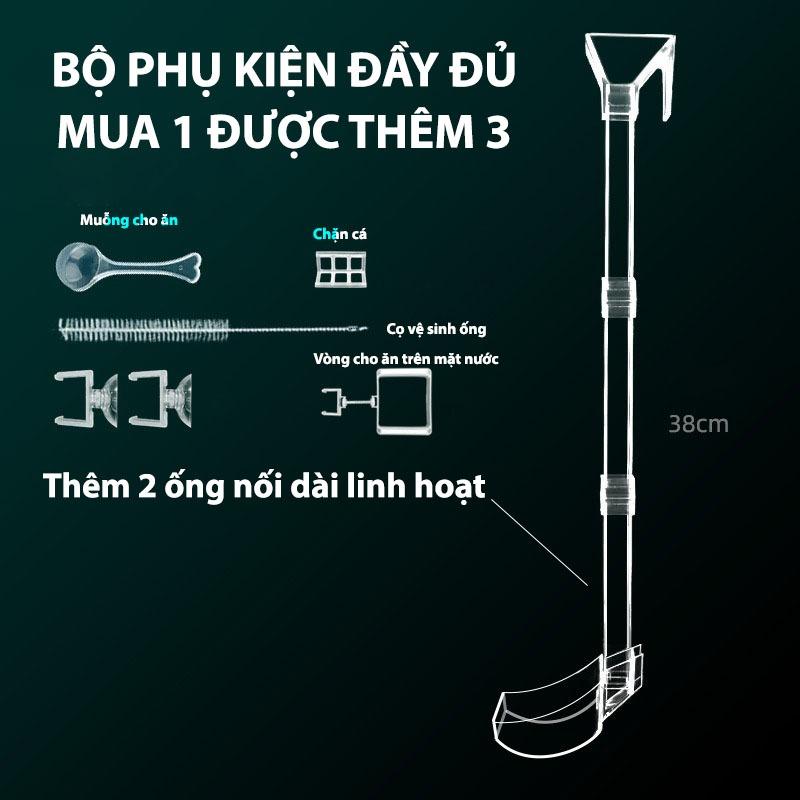 Bộ Ống Đựng Thức Ăn Cho Cá Tép Cảnh Bằng Nhựa Acrylic - Máng Trượt Cho Ăn