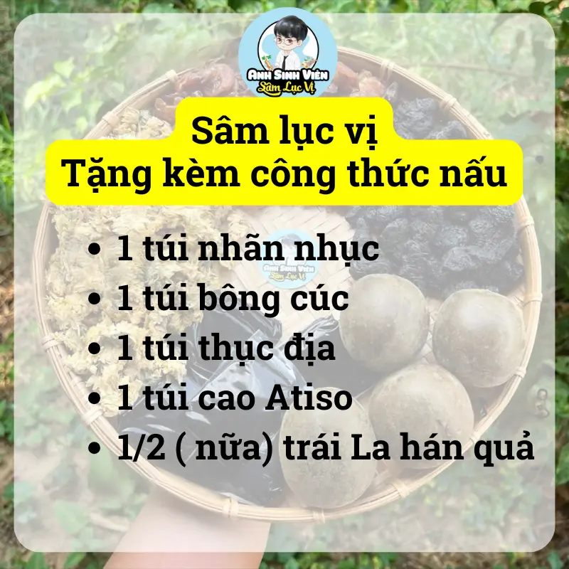SÂM LỤC VỊ Anh Sinh Viên Combo 2 Set nguyên liệu 1 Set nấu 10 lít Nước Trà Tea Chè | BigBuy360 - bigbuy360.vn