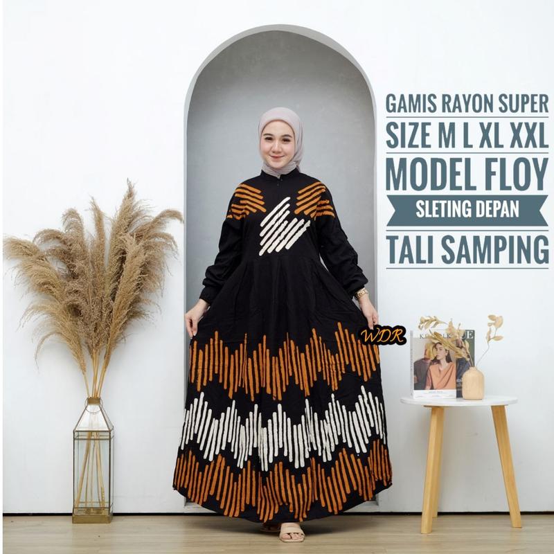 Gamis Twill Rayon Premium Size Jumbo Motif Terbaru Batik Wedari 0