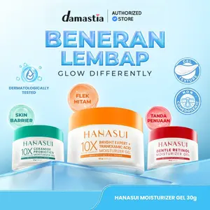 [NEW] HANASUI Moisturizer Gel Series - Pelembab Gel Lembap & Mudah Menyerap - Bright Expert Mencerahkan - Ceramide Korean Probiotics Skin Barrier - Daily Retinol Cegah Penuaan Dini