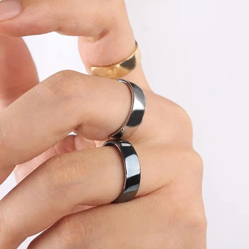 Fashionable Magnetic Rings For Men And Women, Stainless Steel Open-End Rings, Gift Rings, Magnetic Rings