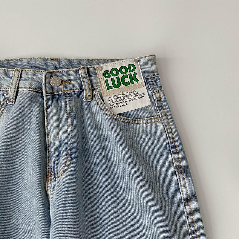 Product Introduction of New Biru muda kulot longgar high waist celana jeans panjang wanita（GOOD LUCK）（realpict） 6