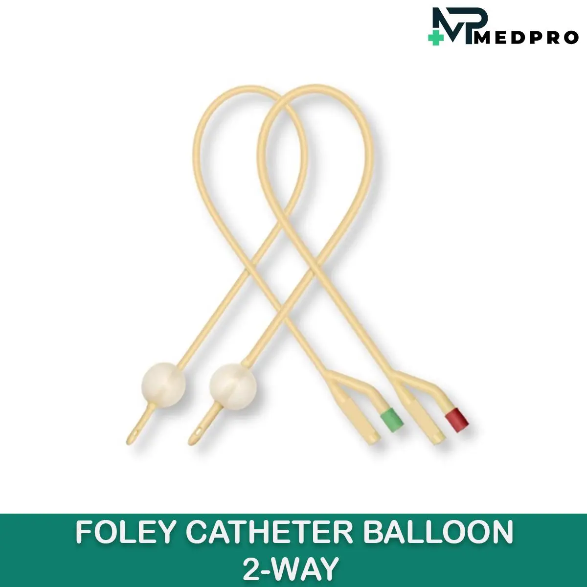 MEDPRO Foley Catheter 2-way Silicone Coated Balloon 1 Piece Color-coded ...