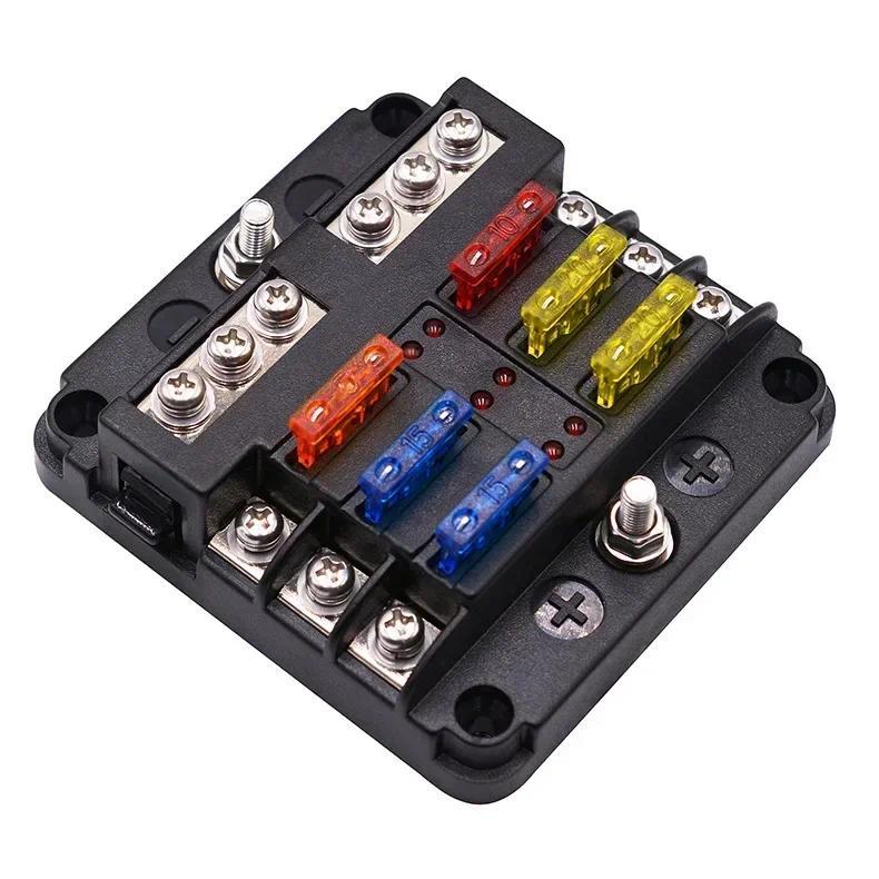 Product Introduction of 6/12 Way Blade Fuse 12-24V Car Boat Fuse Box Holder with Plastic Cover for Power Panel Board Camper RV Accessorie 26