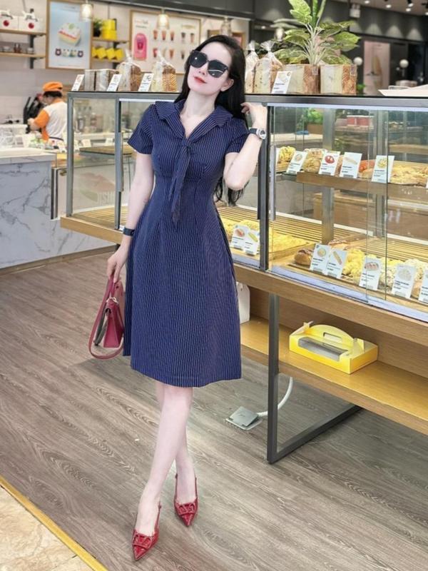 Váy nữ thiết kế, dáng xòe, chất liệu mềm mại, dài qua gối phù hợp đi chơi, đi đám cưới, đi làm Giselle Dress V1337 -Thoitrangsuha Women Màu Đỏ váy đen váycôngchúa hoànggia thời trang thường Formal Dresses đầm midi màu be thường Kem vá y đen hoa đường viền