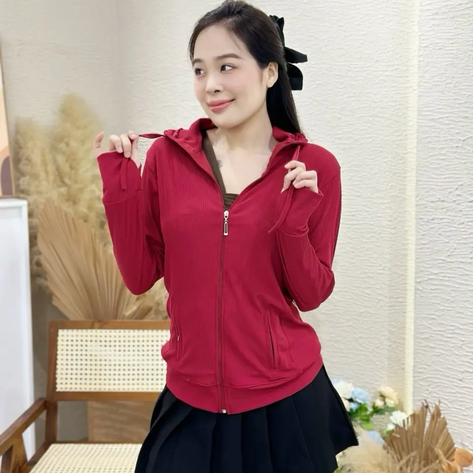Áo khoác thun gân tâm lạnh 4 túi co giãn bốn chiều