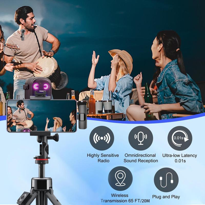 Product Introduction of Wireless Lavalier Microphone, USB Rechargeable Wireless Microphone, Noise Reduction Microphone for Video Recording Interview Podcast Vlog, Audio 8