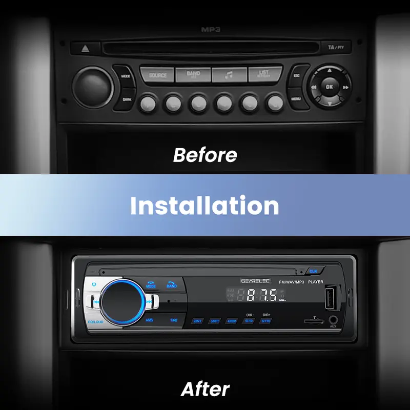 Gearelec Tape Audio Mobil JSD-520 JSD520 Multifungsi Bluetooth MP3 FM Radio Kartu TF USB dengan Remote Control Mendukung 7