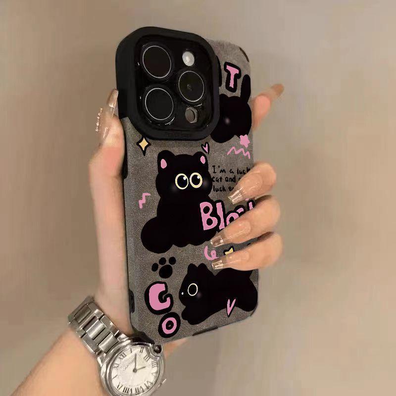 Ốp Điện Thoại Thiết Kế Nhân Vật Hoạt Hình Đơn Giản Có Cá Tính Ốp Mềm Di Động Chống Sốc Cỡ Tương Thích Với iPhone 16 7P 8 Xr Xs 11 12 13 14Plus 15 Pro Max Ốp Cortex Mặt Ngược Hỗ Trợ Thắt Lưng