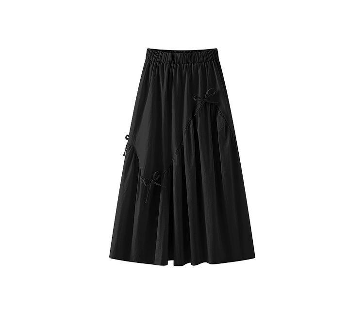 Product Introduction of Váy Dài, Phong Cách Ngọt Ngào, Eo Co Giãn, Buộc Dây Thiết Kế Nơ, Cạp Cao, Bó Sát, Thanh Lịch, Váy Hoang Dã, Thích Hợp Cho Mùa Thu Và Mùa Đông, Năm Phát Hành 2024 14