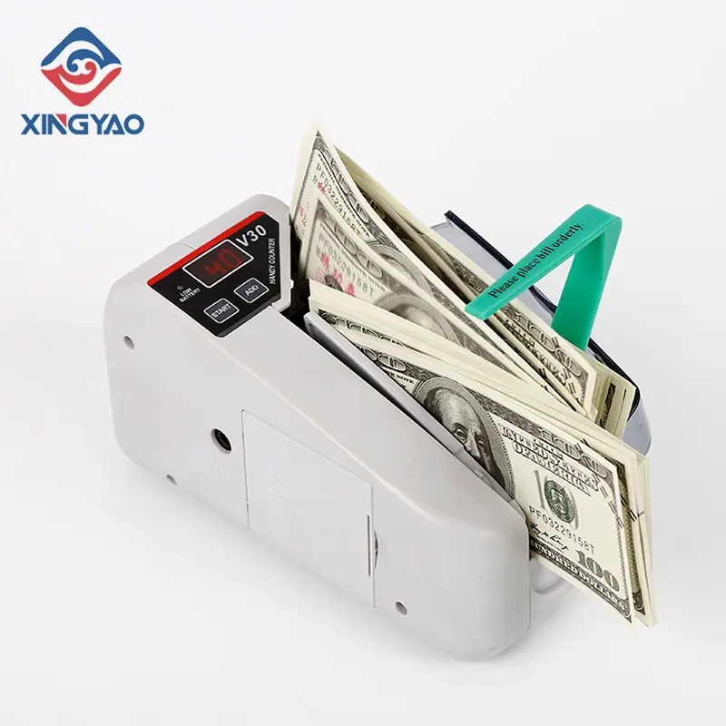 XINGYAO V30 Mini Portable Bill Counter With Battery/Plug Handy money Counter Machine For Cash and Banknote Paper Currency Counting