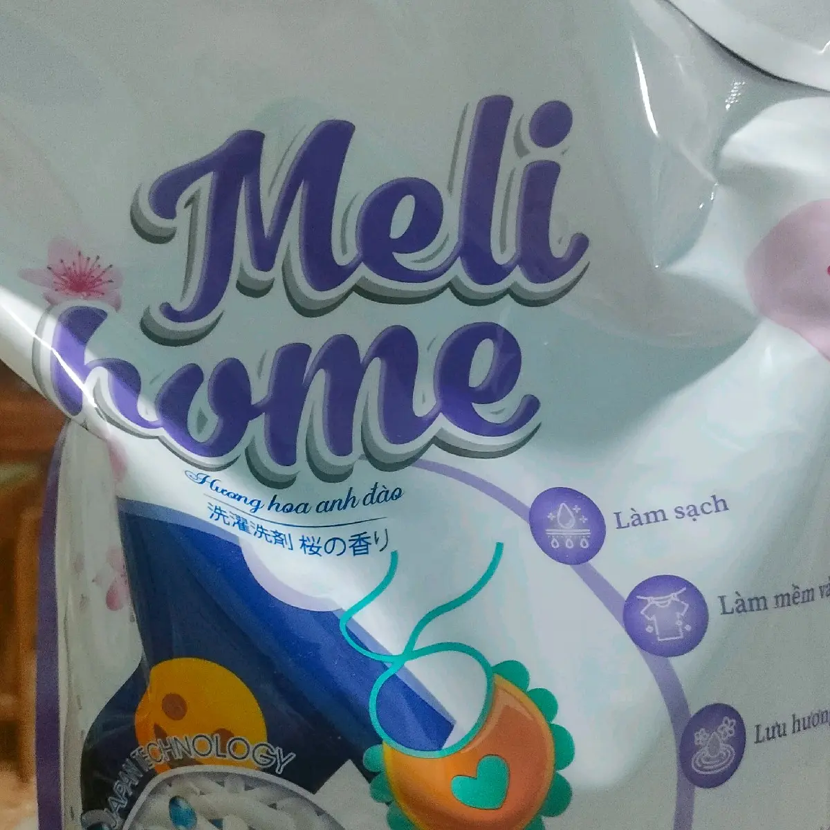 Nước giặt xả Meli 1 bịch 3.600ml , lưu hương thơm hơn 48h
