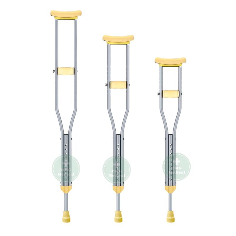 Product Introduction of รุ่นอัพเกรด! ไม้ค้ำยันอลูมิเนียม สีเหลือง Aluminum Crutches แบบคู่ ปรับระดับได้ หนา แข็งแรงกว่าเดิม อุปกรณ์ช่วยพยุงเดิน 8
