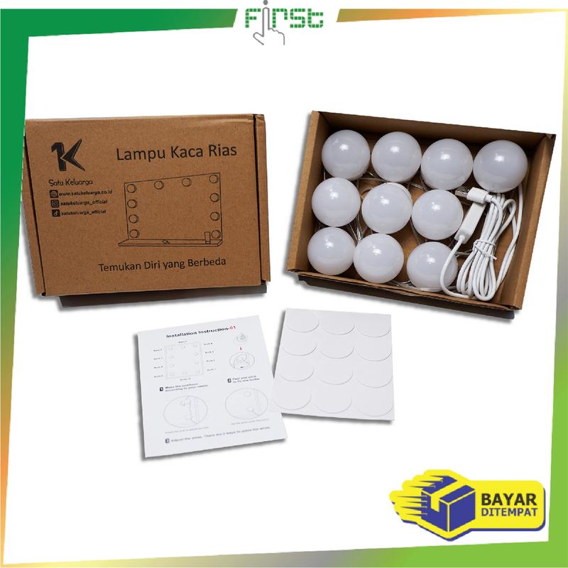 FH K2 Lampu Meja Rias Dandan Kaca Va nity Cahaya Cermin ( 10 Bohlam ) 1