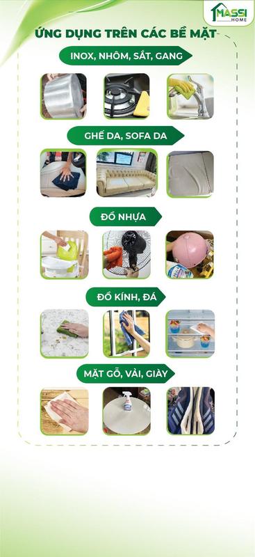 Product Introduction of Xịt Tẩy Rửa Đa Năng Dr Natro 500ml Làm Sạch Dầu Mỡ, Tẩy Cặn Canxi, Lau Bếp Ga, Vệ sinh Đồ Da, lau Đá Kính, Lau Đồ Nhựa, Giày Dép, Đồ Gỗ 7