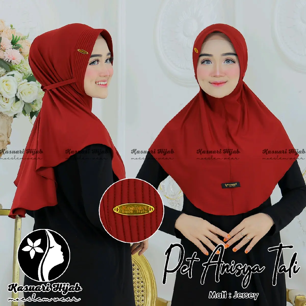 KASUARI hijab_ANNISA pet TALI_jersi premium