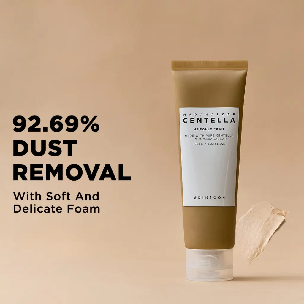 1004 Madagascar Centella Ampoule Foam Deep Cleansing Cleanser 125ml (Cruelty-Free) Facial Skincare Daily Soothing Squeeze Toner Skin Repair Comfort Facial Cleansing Facial Wash