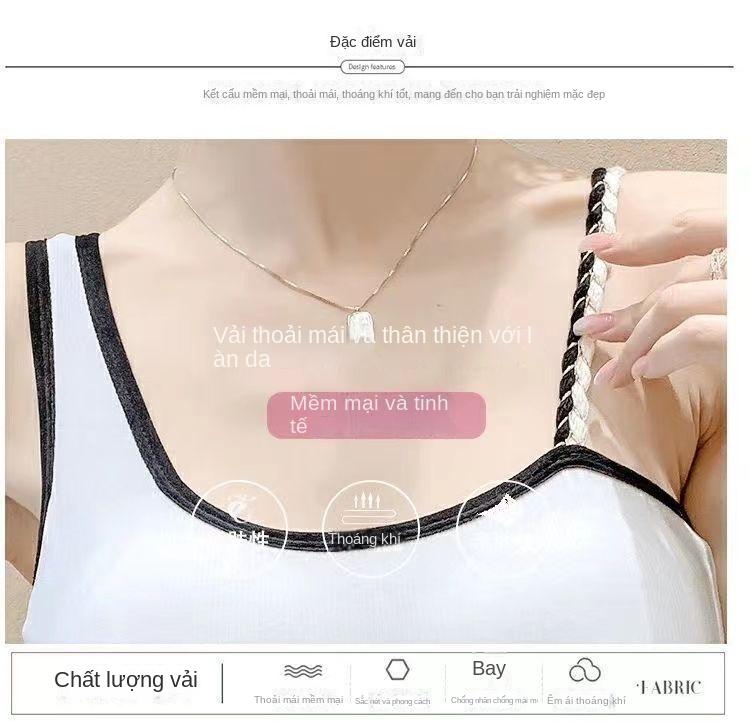 Product Introduction of Áo Vest Hai Dây Đeo Spaghetti Gợi Cảm, Có Đệm Ngực, Lớp Nền, Áo Mặc Bên Ngoài, Thiết Kế Độc Đáo, Bó Sát, Áo Dễ Phối Đồ Dành Cho Nữ, Bộ Sưu Tập 23k Người 9