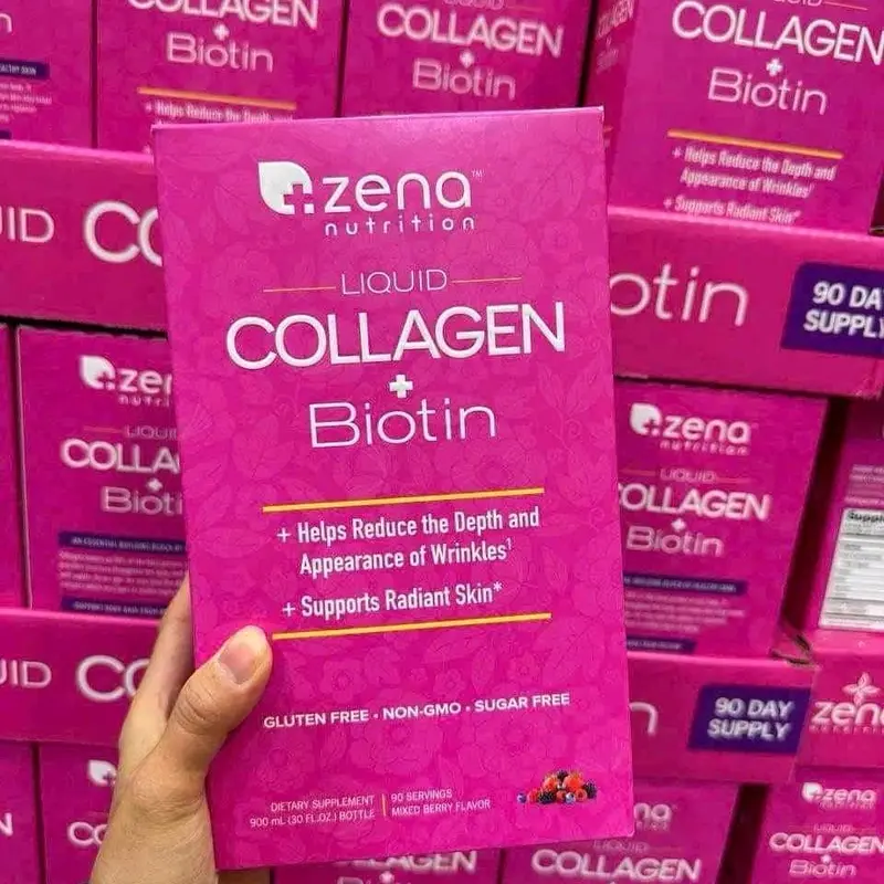 collagen zena 900ml giúp da căng mịn, giảm nếp nhăn, tóc, móng dẻo dai hơn hàng nội địa mỹ daye xa 5
