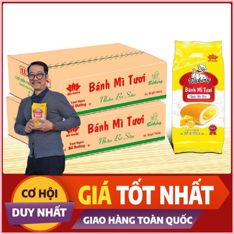 KOOKAIEJSHOP [Combo 3 gói] Bánh mỳ tươi Đức   nhân mứt dẻo 3 vị Bơ sữa - Phô mai - Sữa chua gói 200g 0
