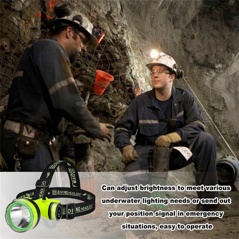 Product Introduction of 【Local】Diving Headlight Rechargeable Professional Flashlight Waterproof Led Fishing Flashlight 1200mAh 26