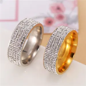 Cincin Titanium Mata Tanam Mewah Elegant Korea Fashion Anti Karat C63
