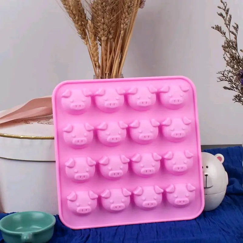 NHIENCAKE Khuôn silicon 4D heo tắm tiên dùng làm pudding, thạch rau câu, sáp nến, xà phòng 0