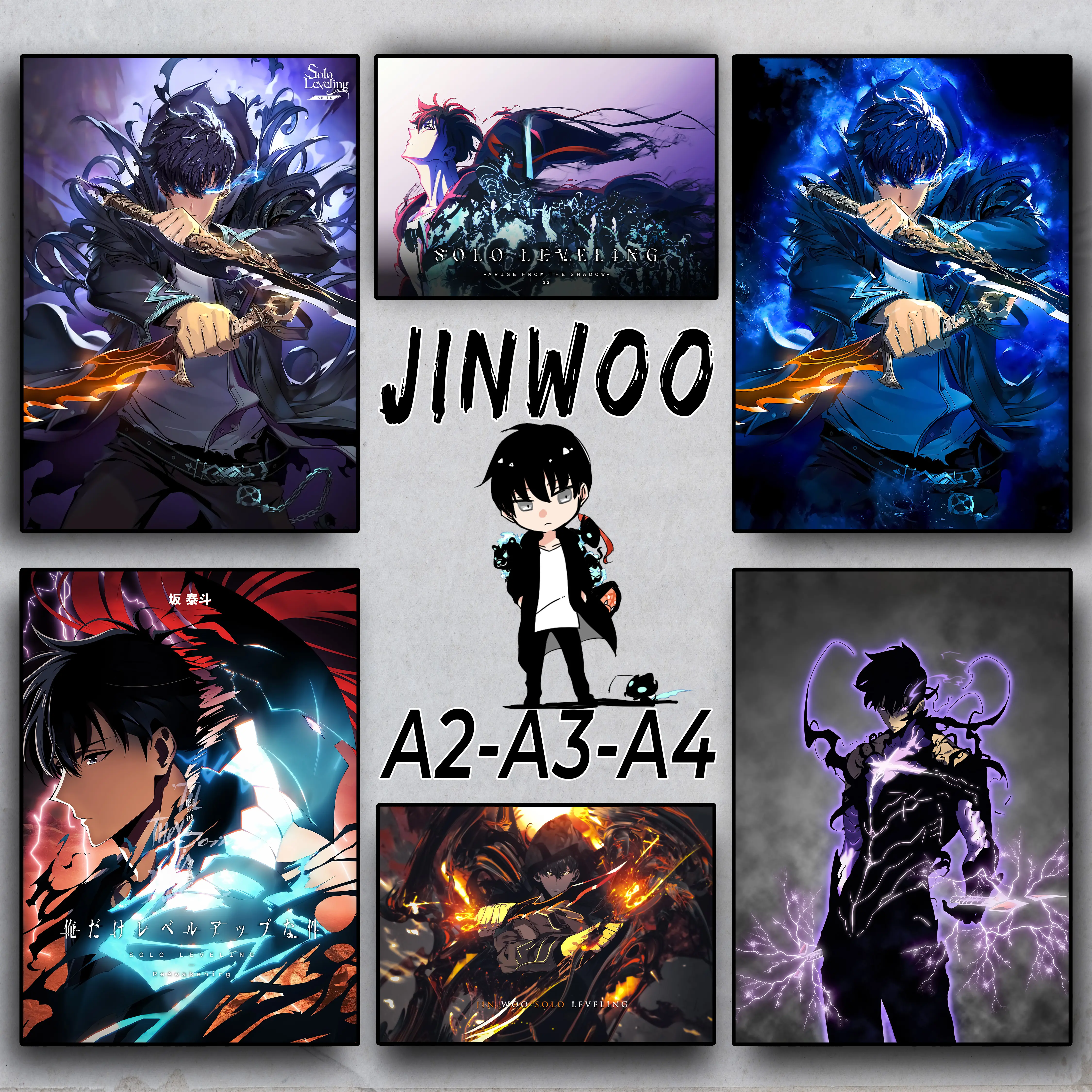 Sung Jinwoo - Poster Anime - Dán tường | Solo Leveling