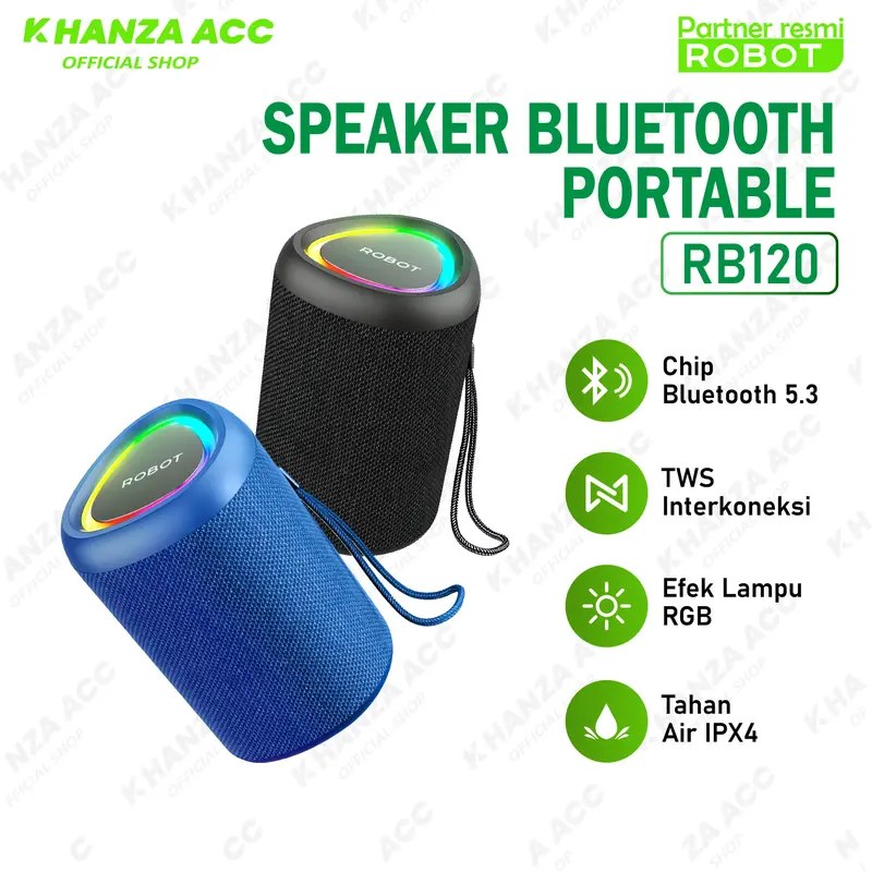 ROBOT RB120 Speaker Bluetooth  Portable RGB Waterproof IPX4 Wireless 0